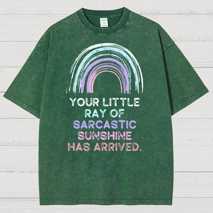 Your Little Ray of Sarcastic Sunshine Has Arrived  Vintage Distressed T-shirt