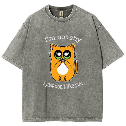 Not Shy Vintage Distressed T-shirt