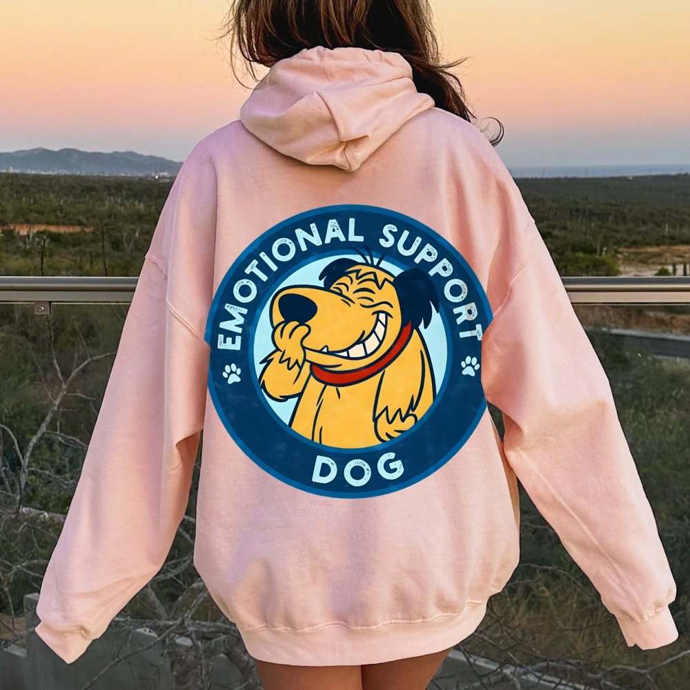 Dog Support Or Not? Printed Back Unisex Cotton Hoodie