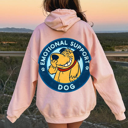 Dog Support Or Not? Printed Back Unisex Cotton Hoodie