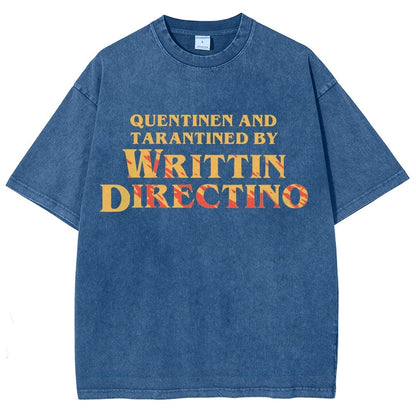 Writtin Directino Vintage Distressed T-shirt