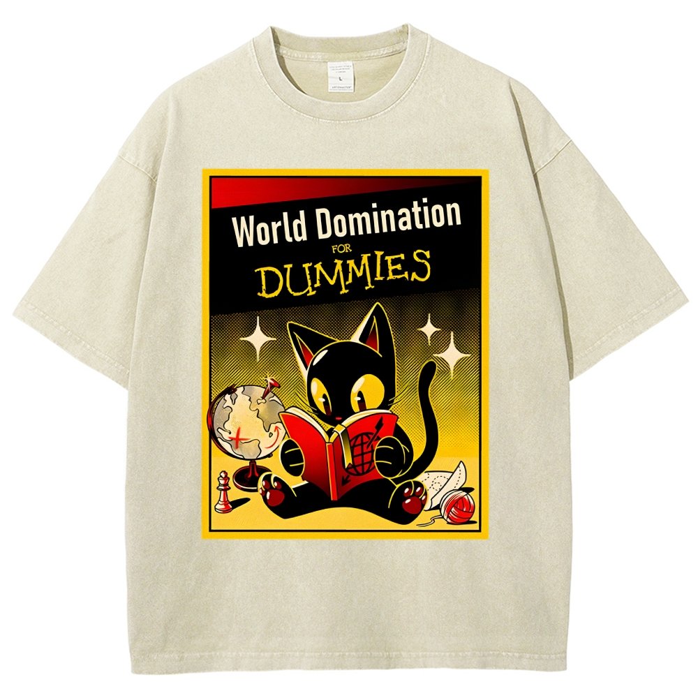 World Domination For Dummies Vintage Distressed T-shirt