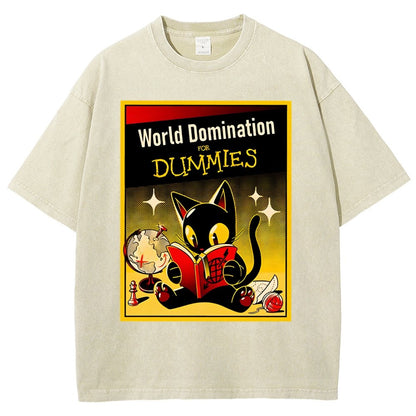 World Domination For Dummies Vintage Distressed T-shirt
