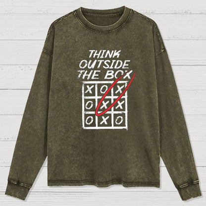 Think Outside The Box Nerd Washed Long Sleeve Tee