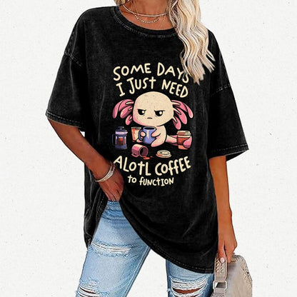 Alotl Coffee Vintage Distressed T-shirt