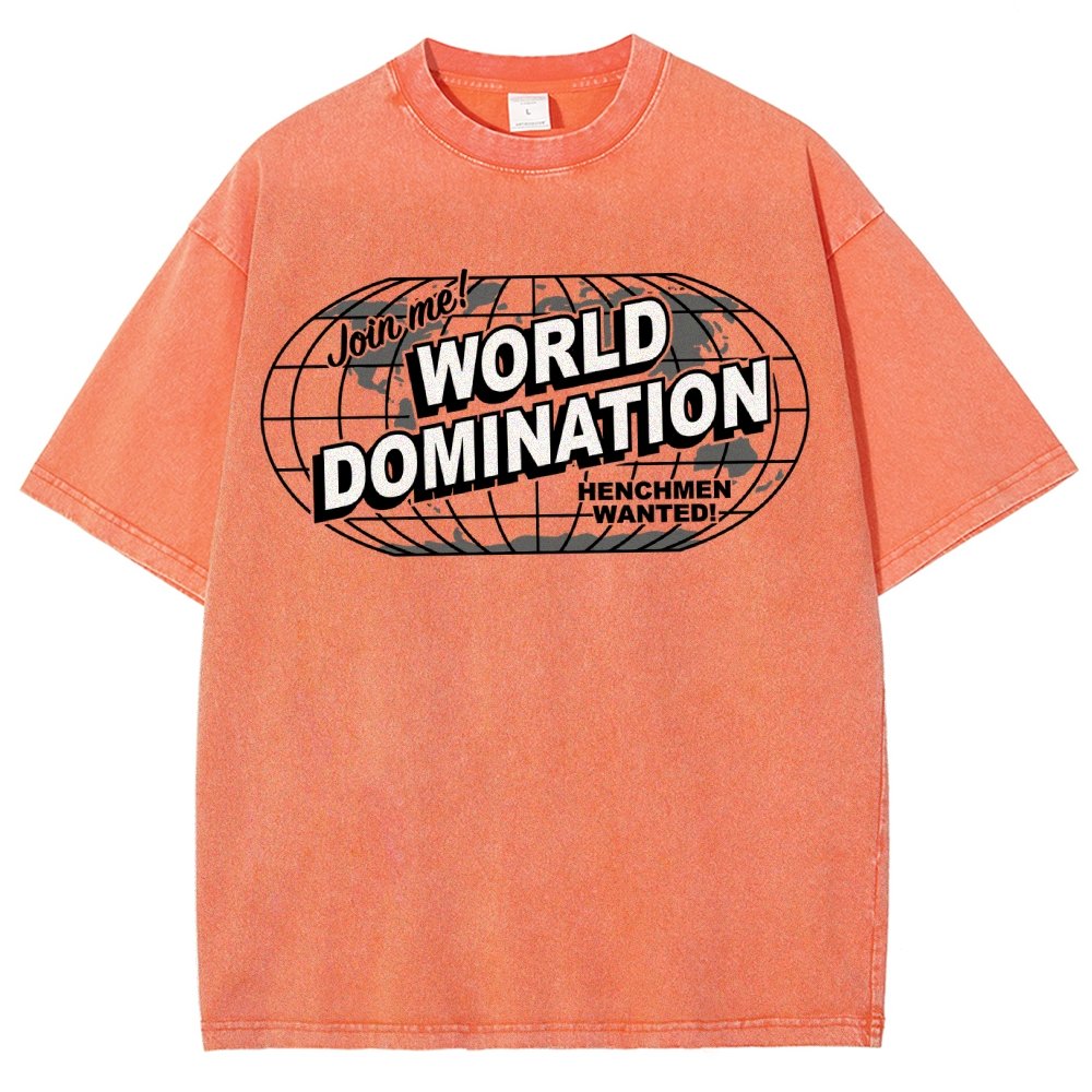 Ask Me About My Plans for World Domination Vintage Distressed T-shirt