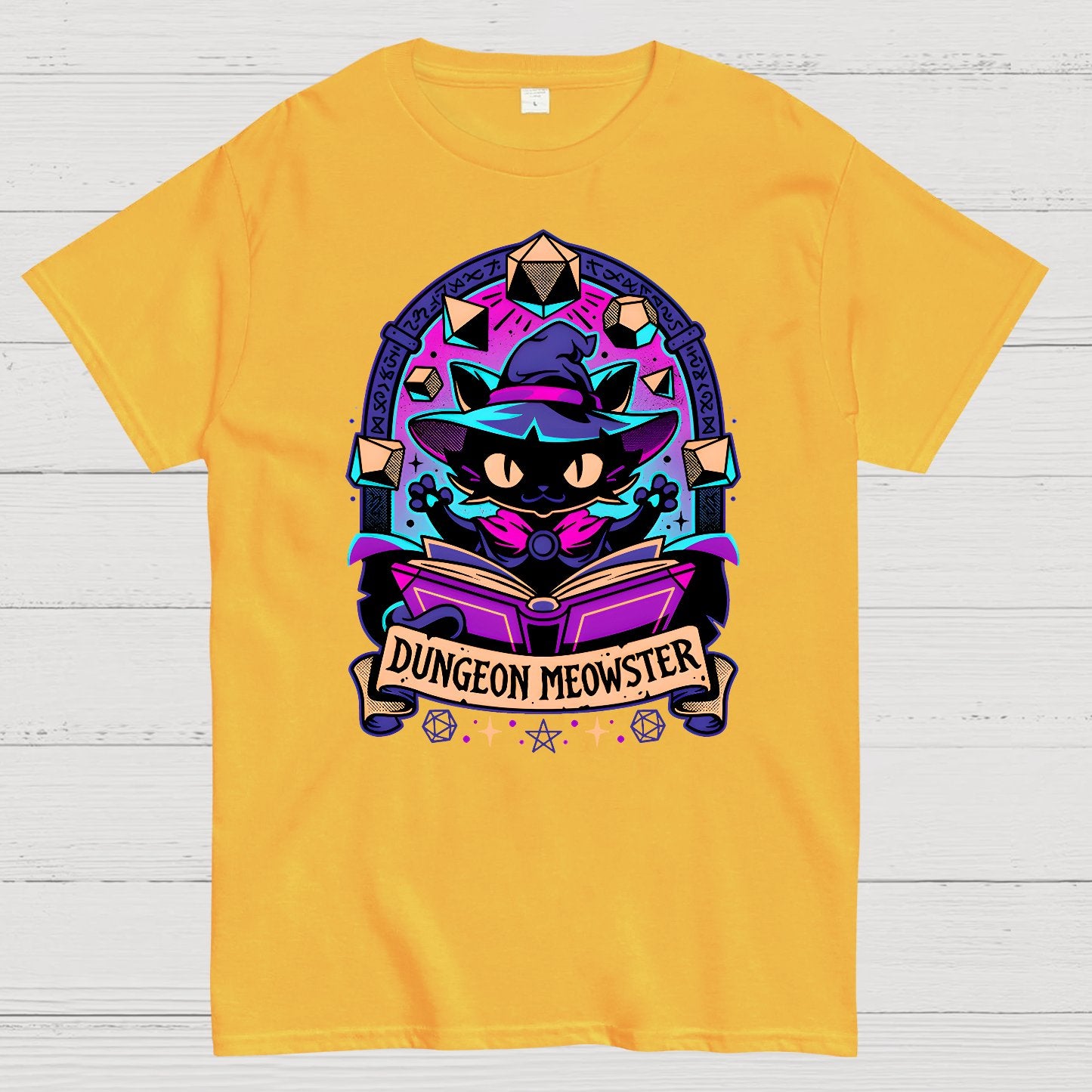 Feline Dungeon Keeper Meowster Geek T-Shirt