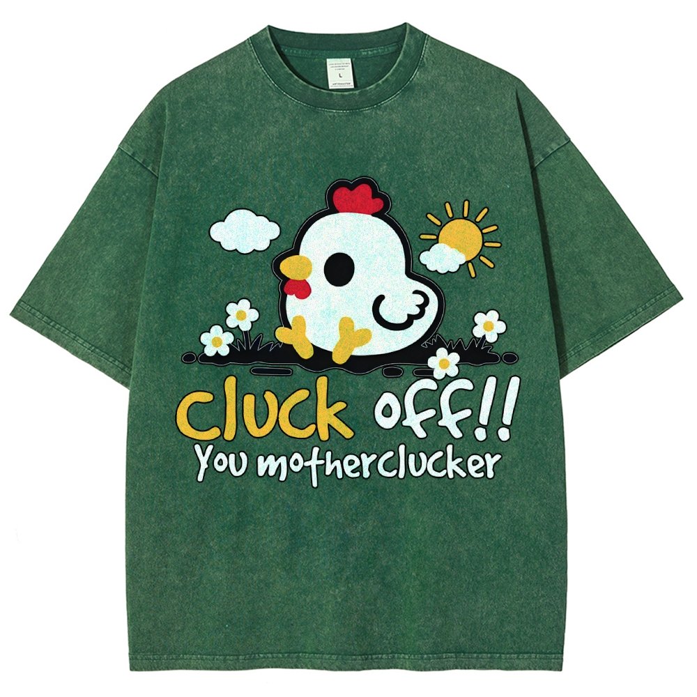 Cluck off Vintage Distressed T-shirt