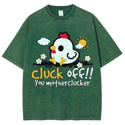 Cluck off Vintage Distressed T-shirt
