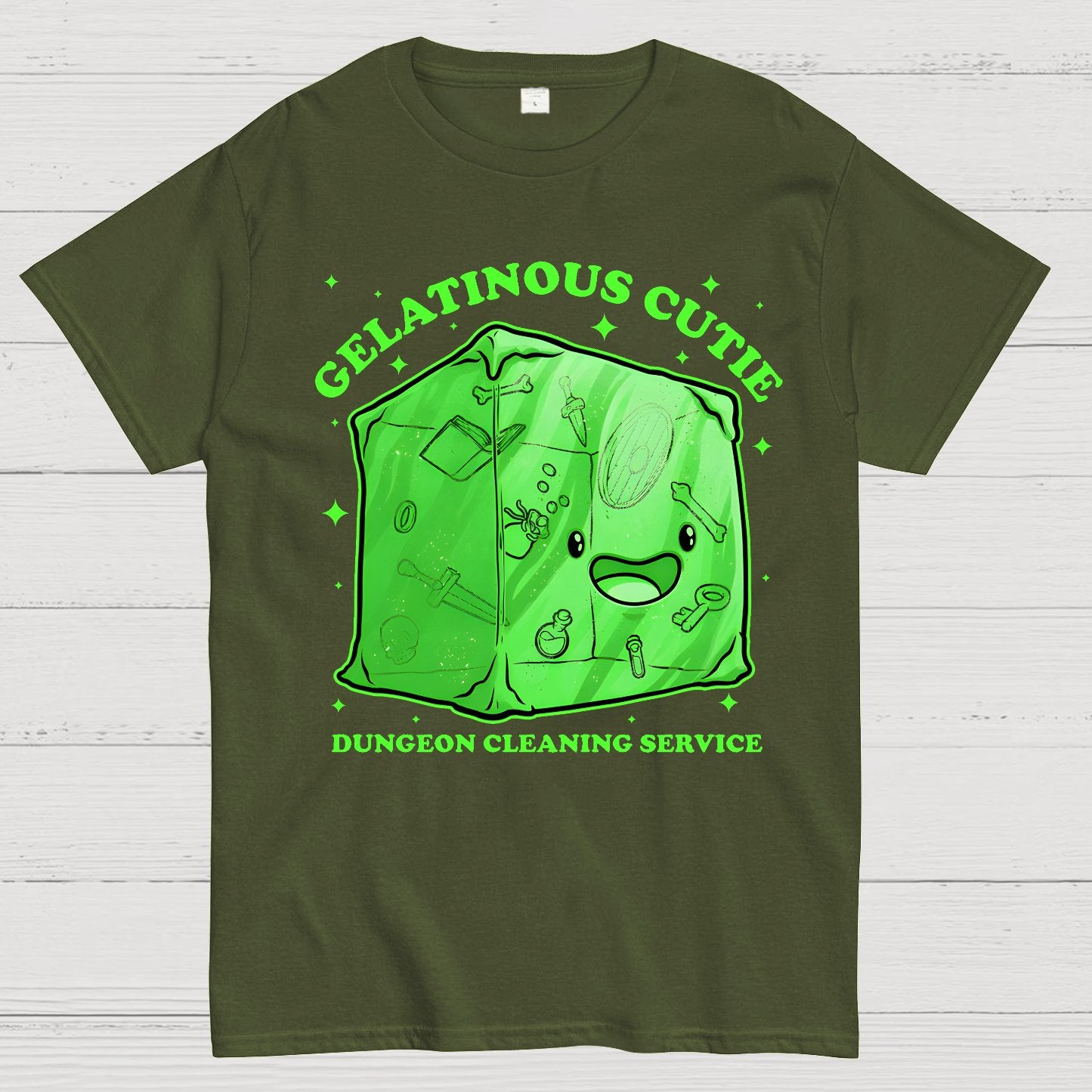 Gelatinous Cute Dungeon Geek T-Shirt