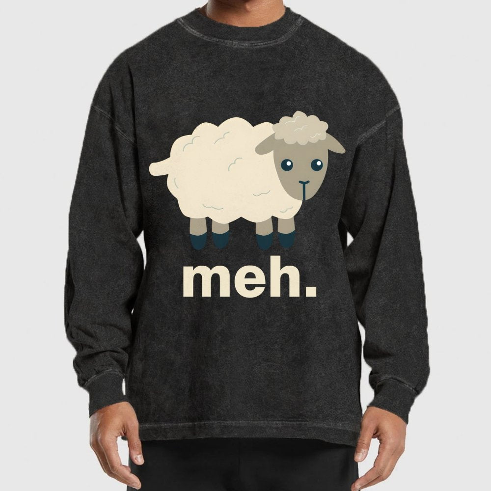 Meh. Washed Long Sleeve Tee