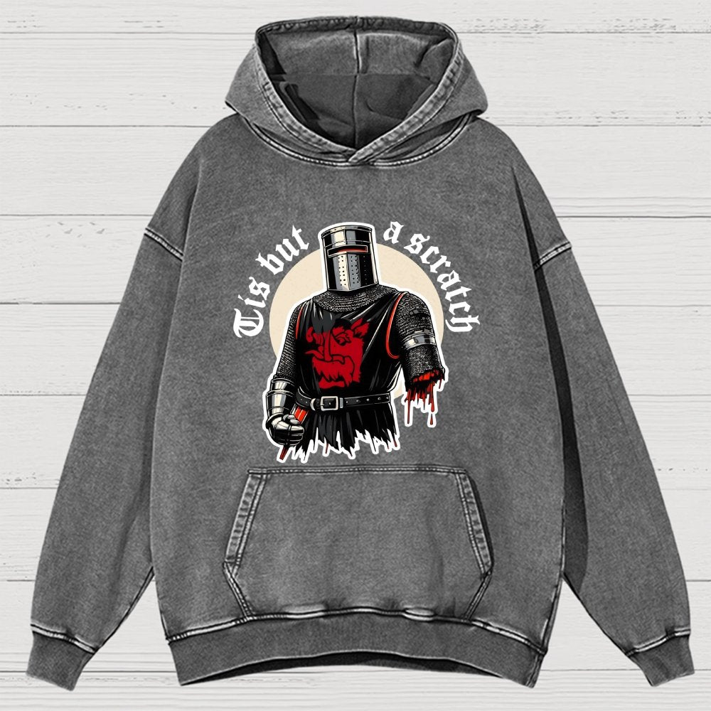 Tis But A Scratch Vintage Distressed Hoodie