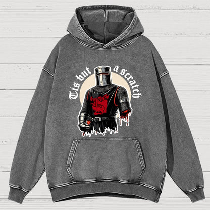 Tis But A Scratch Vintage Distressed Hoodie