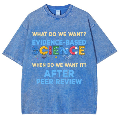 We want evidence-based Science Vintage Distressed T-shirt