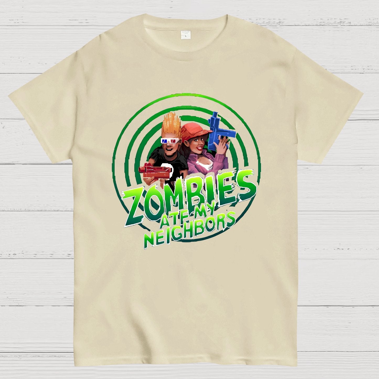 Zombie Are Me Neighbors Hunters Nerdy T-Shirt