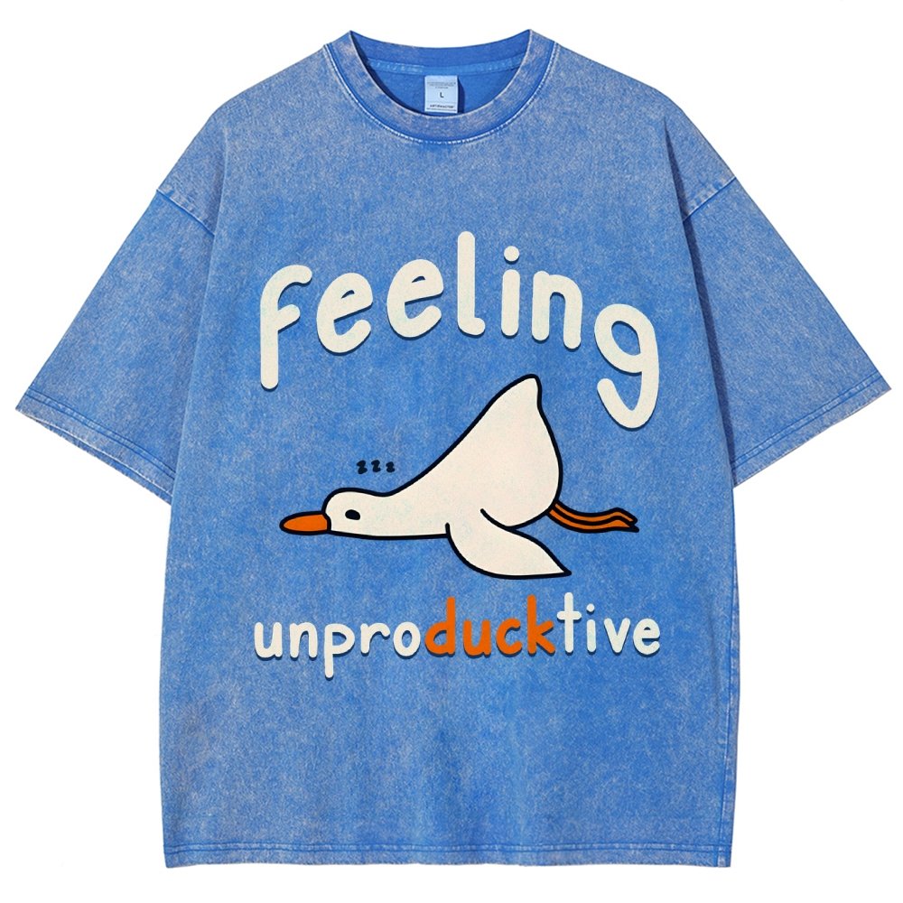 Feeling Unproducktive Vintage Distressed T-shirt