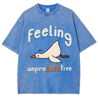 Feeling Unproducktive Vintage Distressed T-shirt