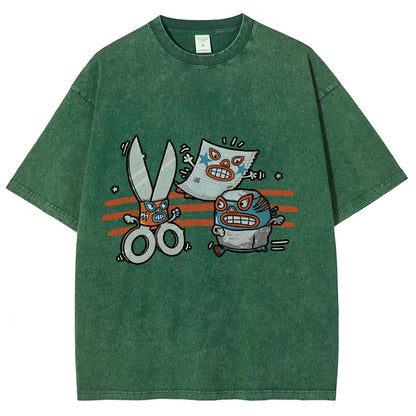 Rock Paper Scissor Vintage Distressed T-shirt