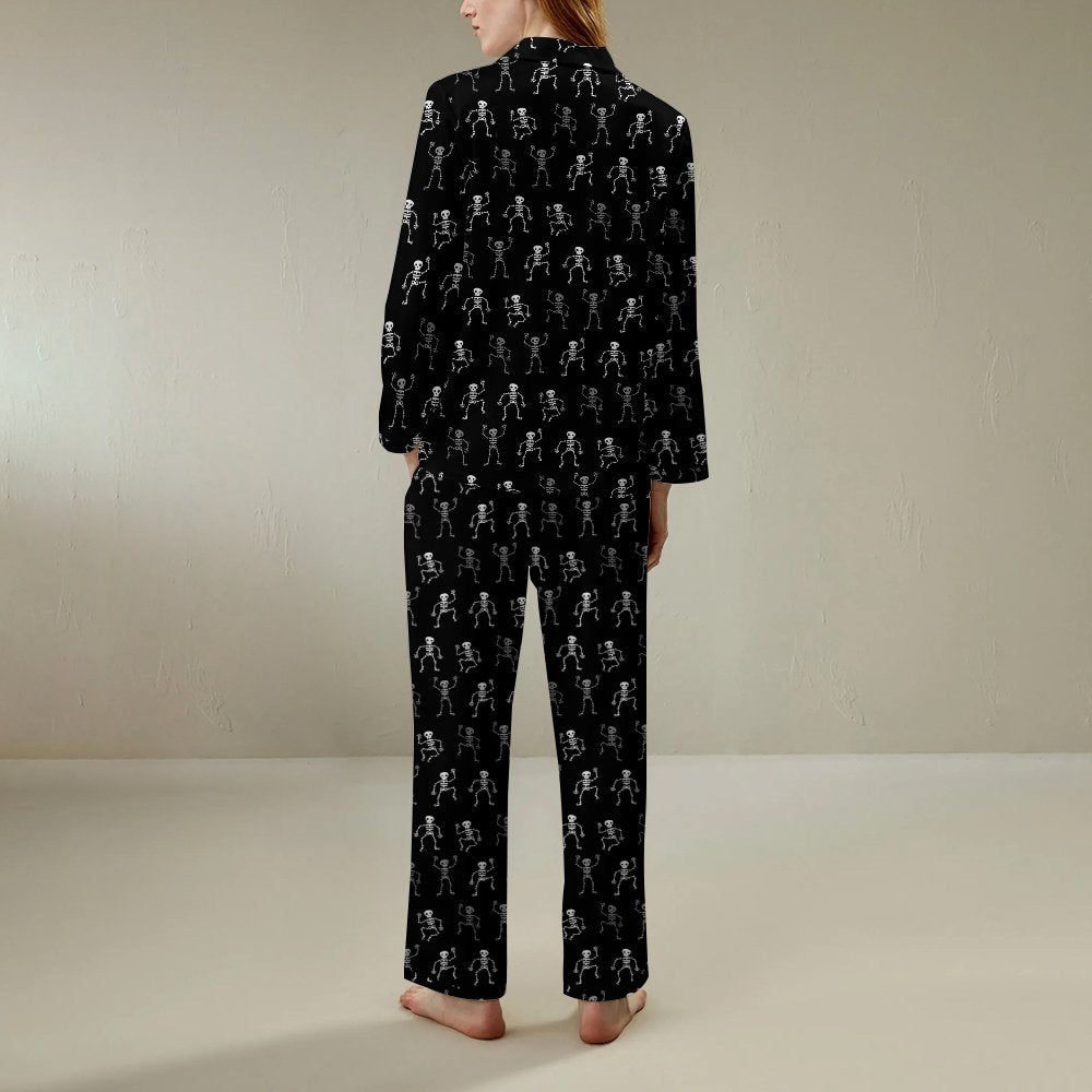 Electroshock Skull Geek Long Sleeve Pajama Set