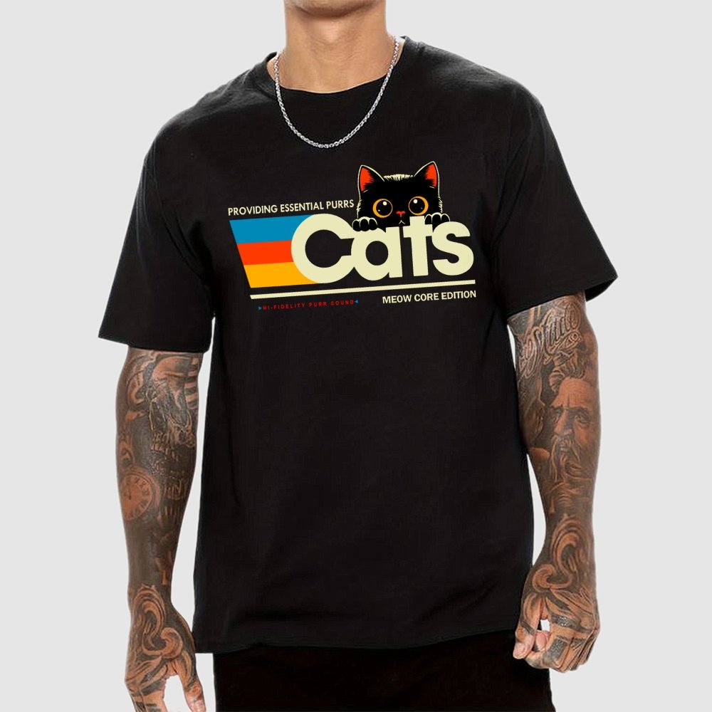 Retro Cats Geek T-Shirt