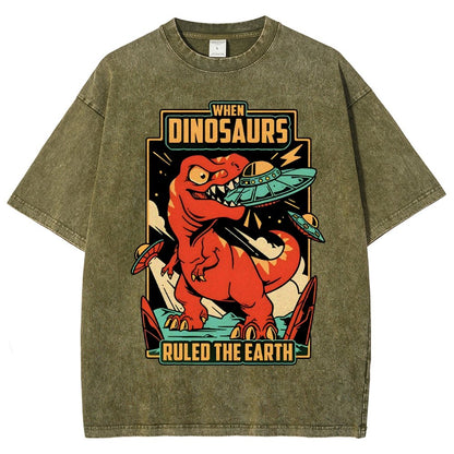 When Dinosaurs Ruled The Earth Vintage Distressed T-shirt