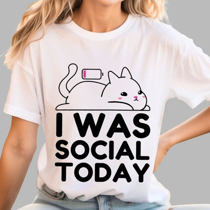 I Was Social Today Geek T-Shirt