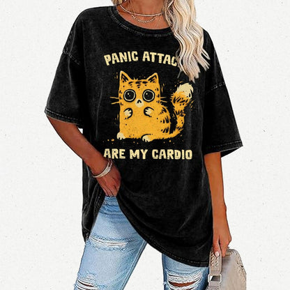 Panic Attacks Are My Cardio Vintage Distressed T-shirt