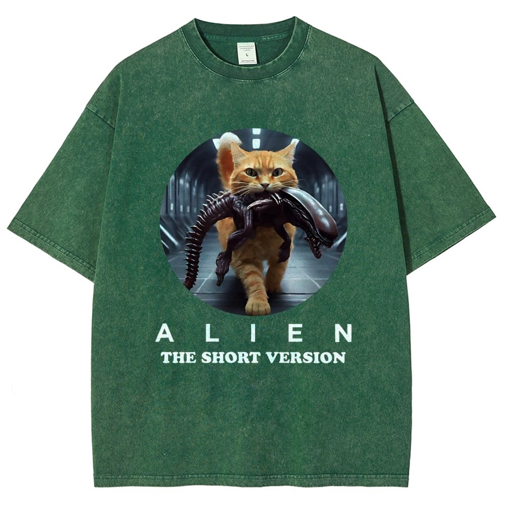 Mysterious Creature Short Version Vintage Distressed T-shirt