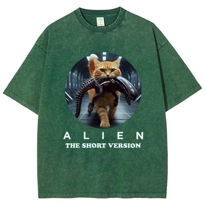 Mysterious Creature Short Version Vintage Distressed T-shirt