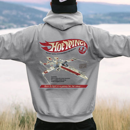 Hot Wings Rebel Printed Back Unisex Cotton Hoodie