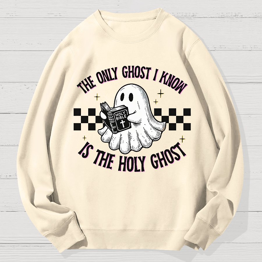Holy Spirit Halloween Geek Cotton Sweatshirt