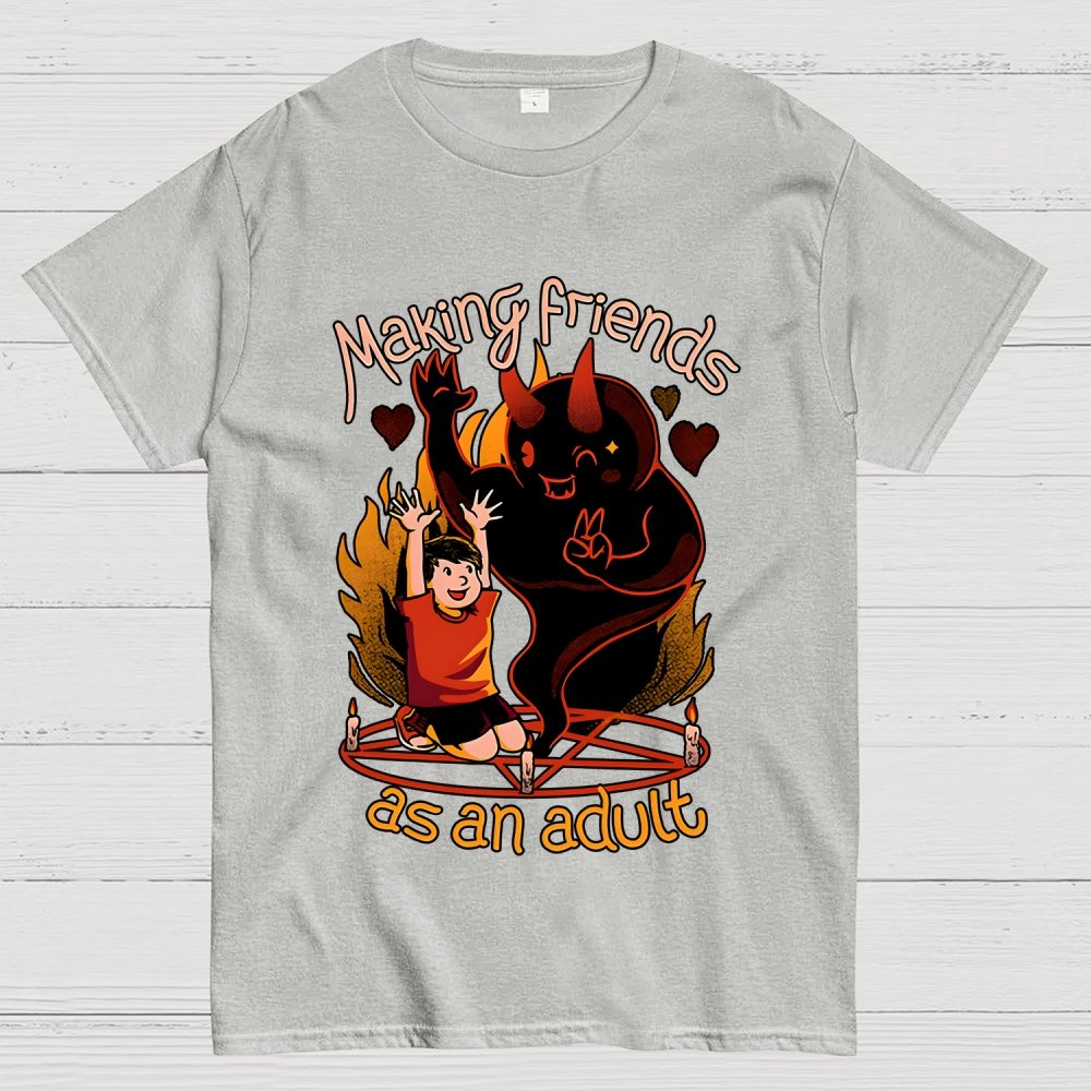 Making New Friends Satanic Ritual Geek T-Shirt