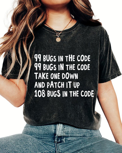 99 Bugs In The Code Vintage Distressed T-shirt