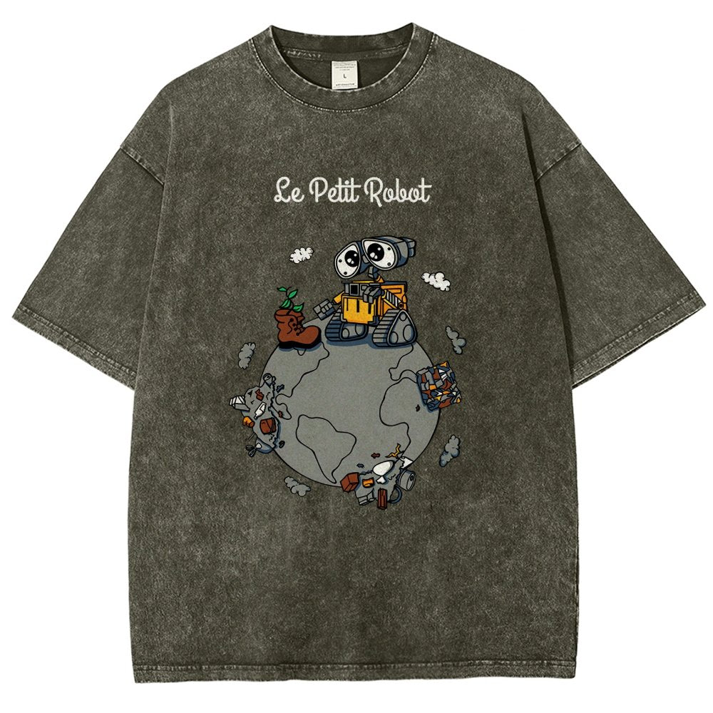 Le Petit Robot Vintage Distressed T-shirt
