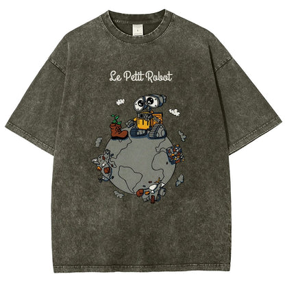 Le Petit Robot Vintage Distressed T-shirt