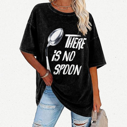 There is no spoon Vintage Distressed T-shirt