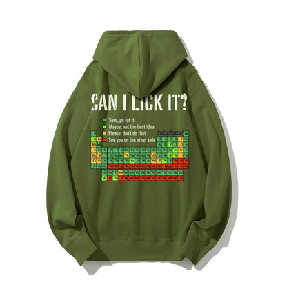 Can I Lick It Printed Back Unisex Cotton Hoodie