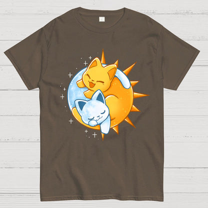 Sun Moon Kittens Geek T-Shirt