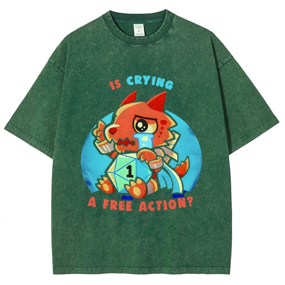Dragon crying is a free action Vintage Distressed T-shirt