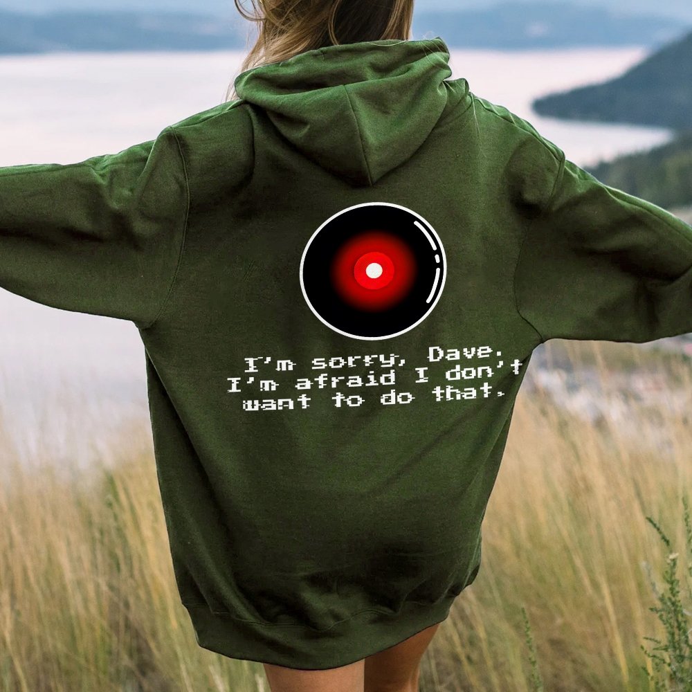 An Introvert's Odyssey I‘m sorry dave Printed Back Unisex Cotton Hoodie