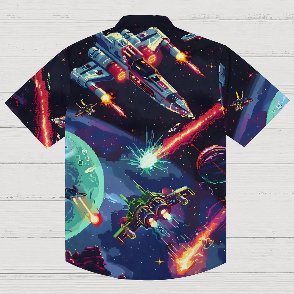 Space spaceship Geek Hawaiian Shirt
