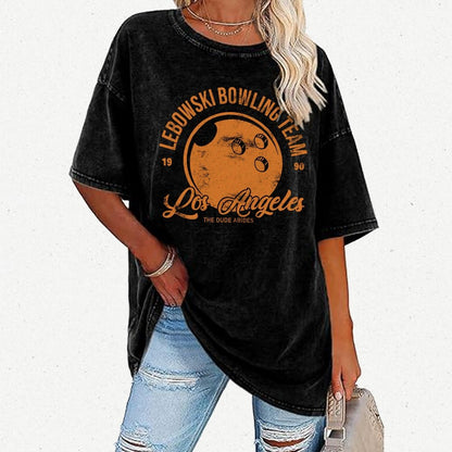 Bowling Enthusiasts Vintage Distressed T-shirt