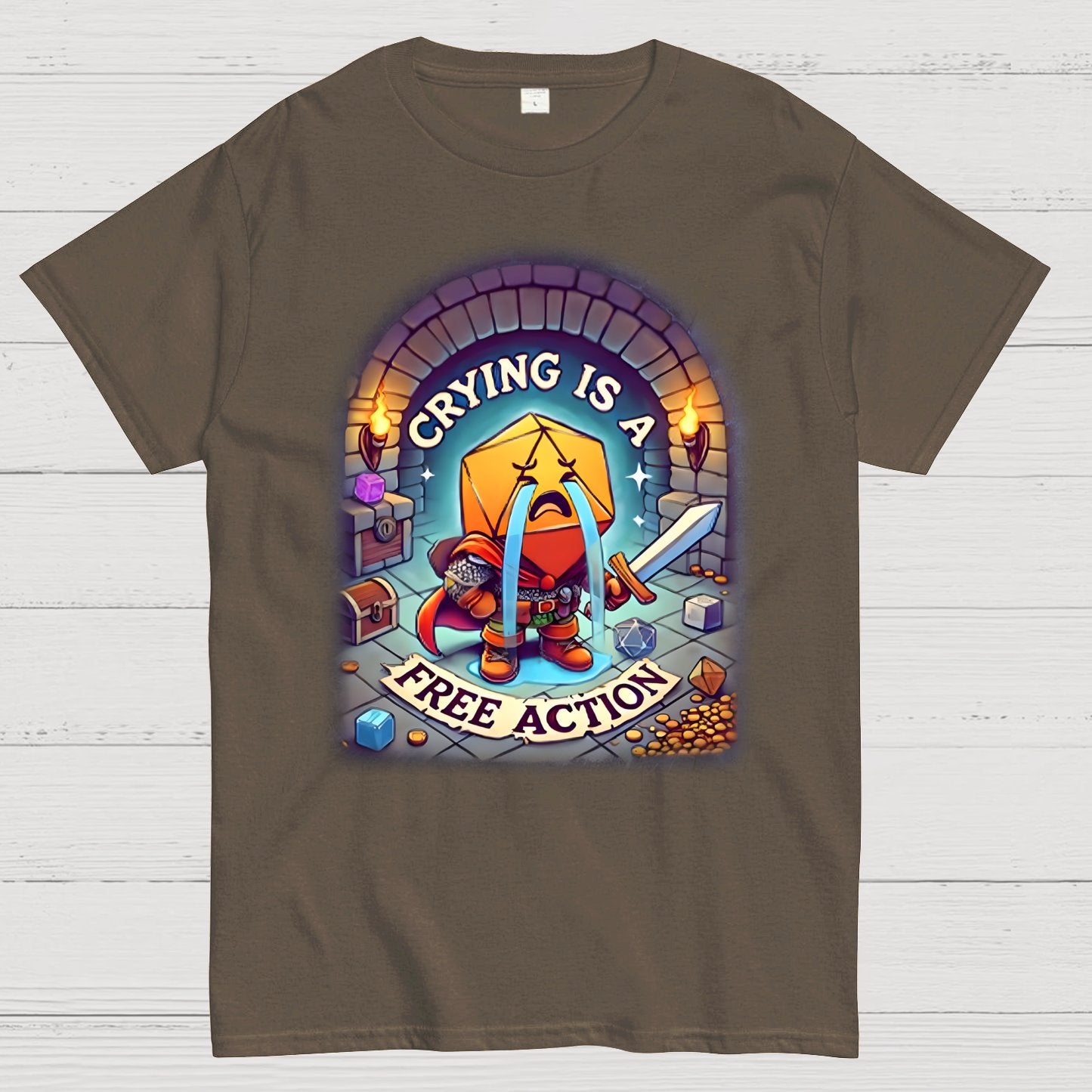Crying is a Free Action Geek T-Shirt