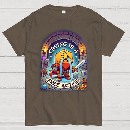 Crying is a Free Action Geek T-Shirt