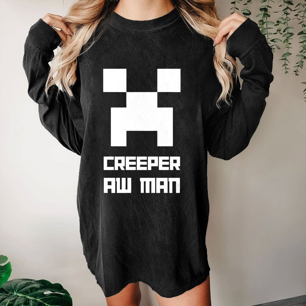Creeper, Aw Man Washed Long Sleeve Tee