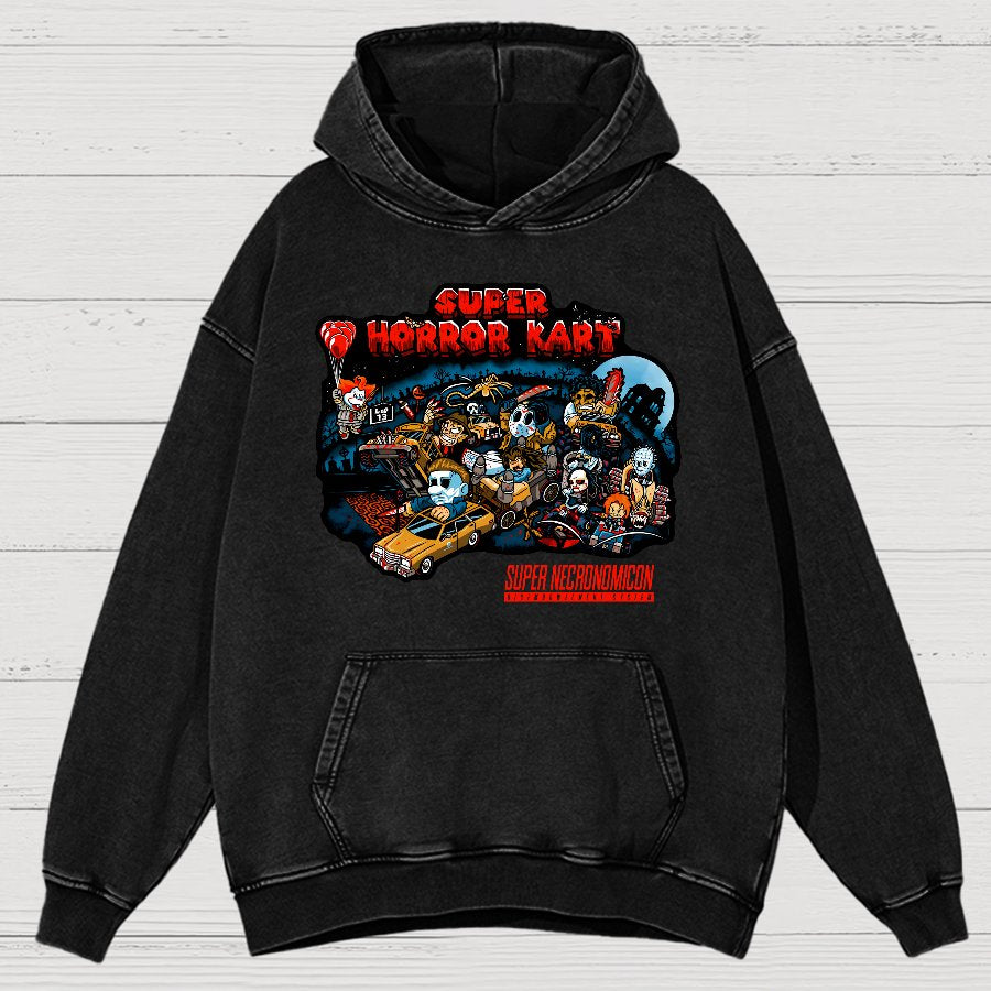 Super Horror Kart Vintage Distressed Hoodie