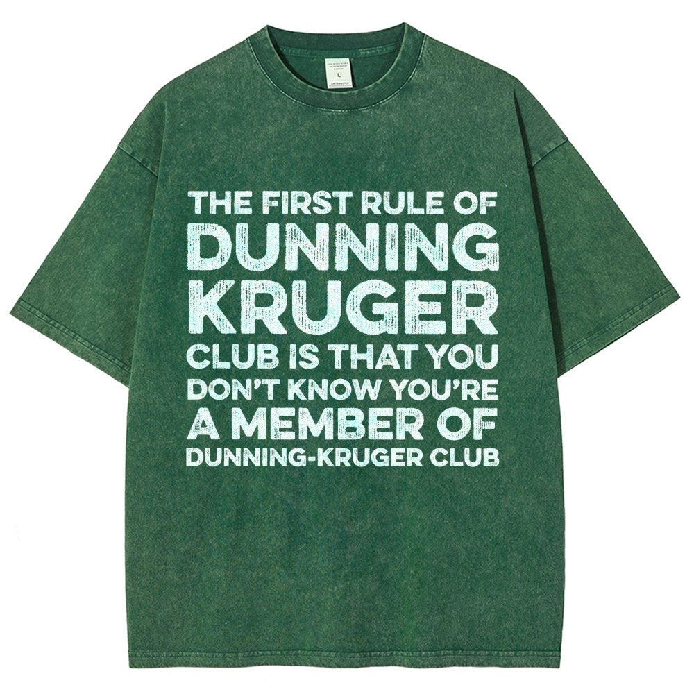 Dunning Kruger Club Vintage Distressed T-shirt