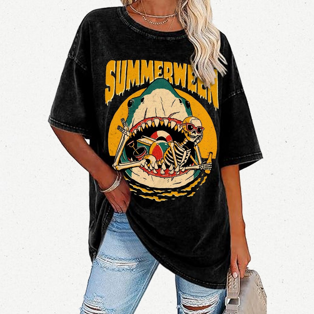 Summerween Vintage Distressed T-shirt