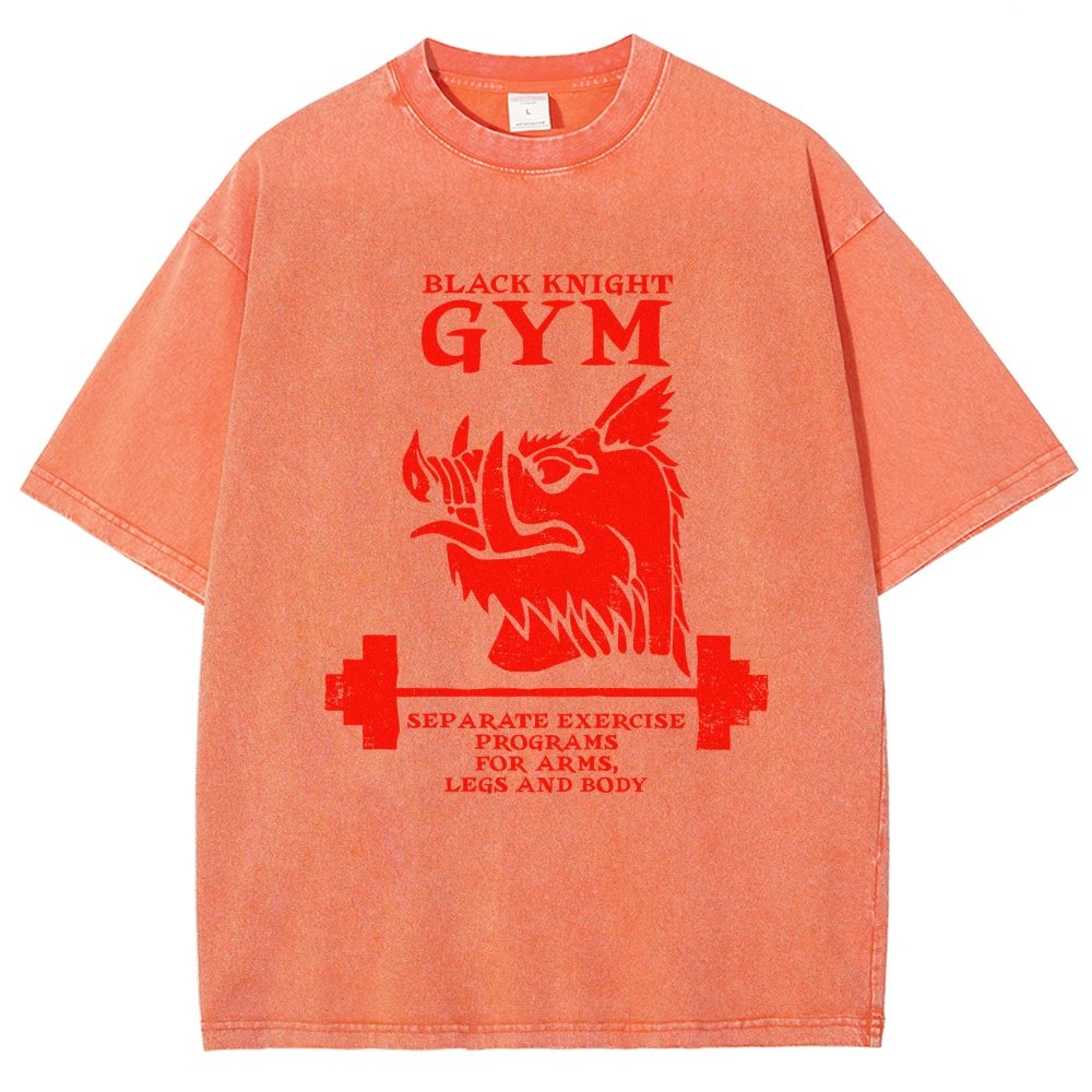 Black Knight Gym Vintage Distressed T-shirt