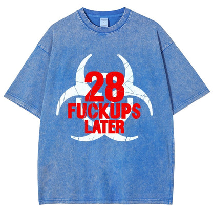28 Fuckups Later Vintage Distressed T-shirt 2508000875